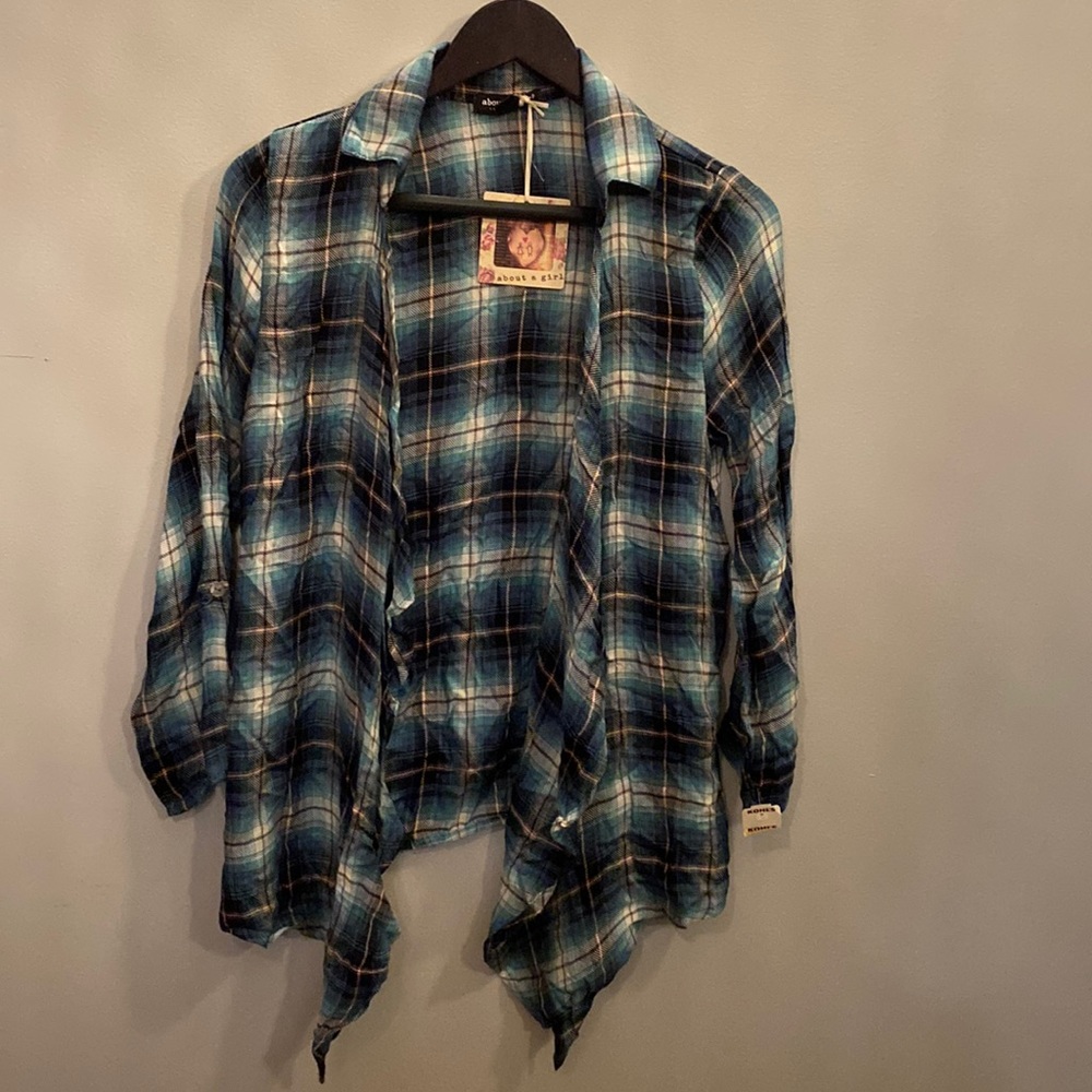 About a Girl Plaid Cardigan